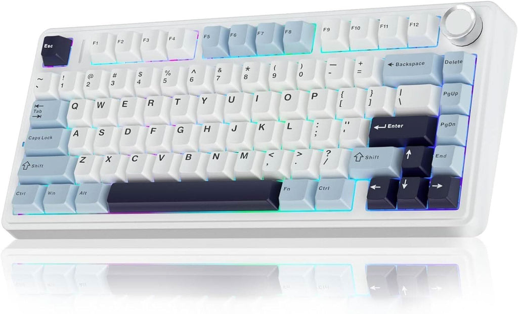 AULA F75 ICE BLUE PLUS ICE VEIN SWITCH MECHANICAL GAMING KEYBOARD – TechCure India