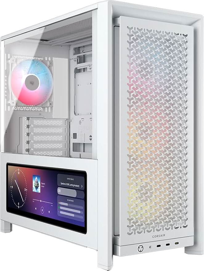 Corsair Chassis Frame 4000D LCD RS ARGB Premium Mid-Tower PC Case without PSU White - CC-9011327-WW – TechCure India