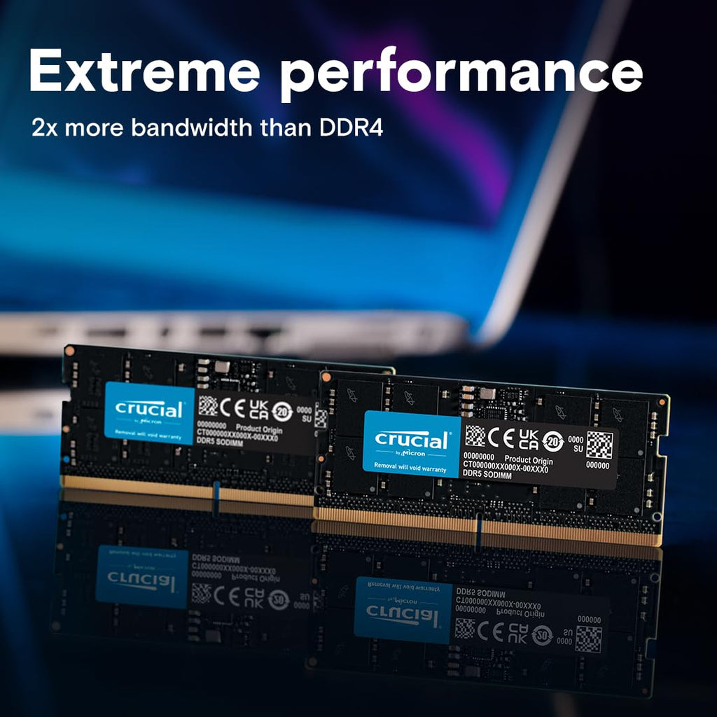 CRUCIAL 16GB KIT (2X8GB) DDR5-5600 CL46 LAPTOP RAM CT2K8G56C46S5 – TechCure India