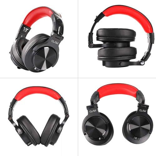 CLAW SM50 DJ Wired Stereo Gaming Headphone ( Black Red ) ( PC / Mobile ) - 2
