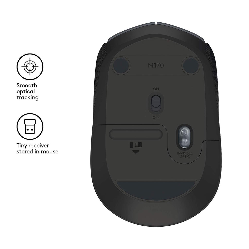 LOGITECH WIRELESS MOUSE M171 GREY MOUSE – TechCure India