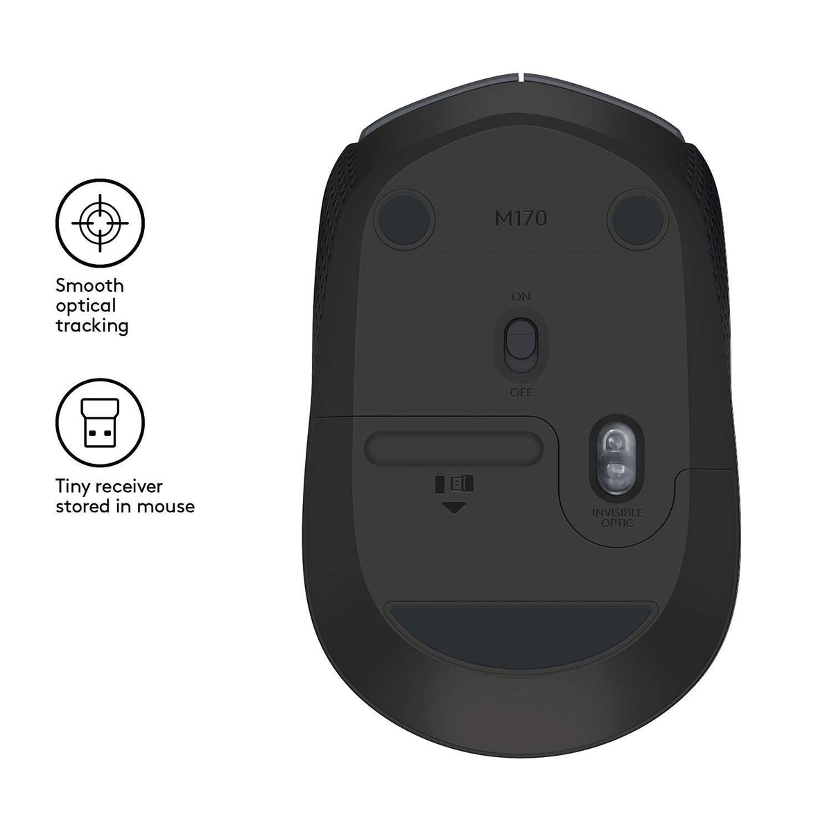 LOGITECH WIRELESS MOUSE M171 GREY MOUSE – TechCure India
