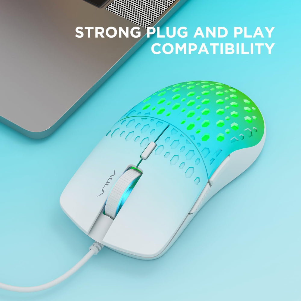 AULA S11 PRO Wired Ergonomic Gaming Mouse ( ‎S11 PRO ) ( 3600 DPI / 6 Macro Button ) ( Blue ) ( S11PROBU ) – TechCure India