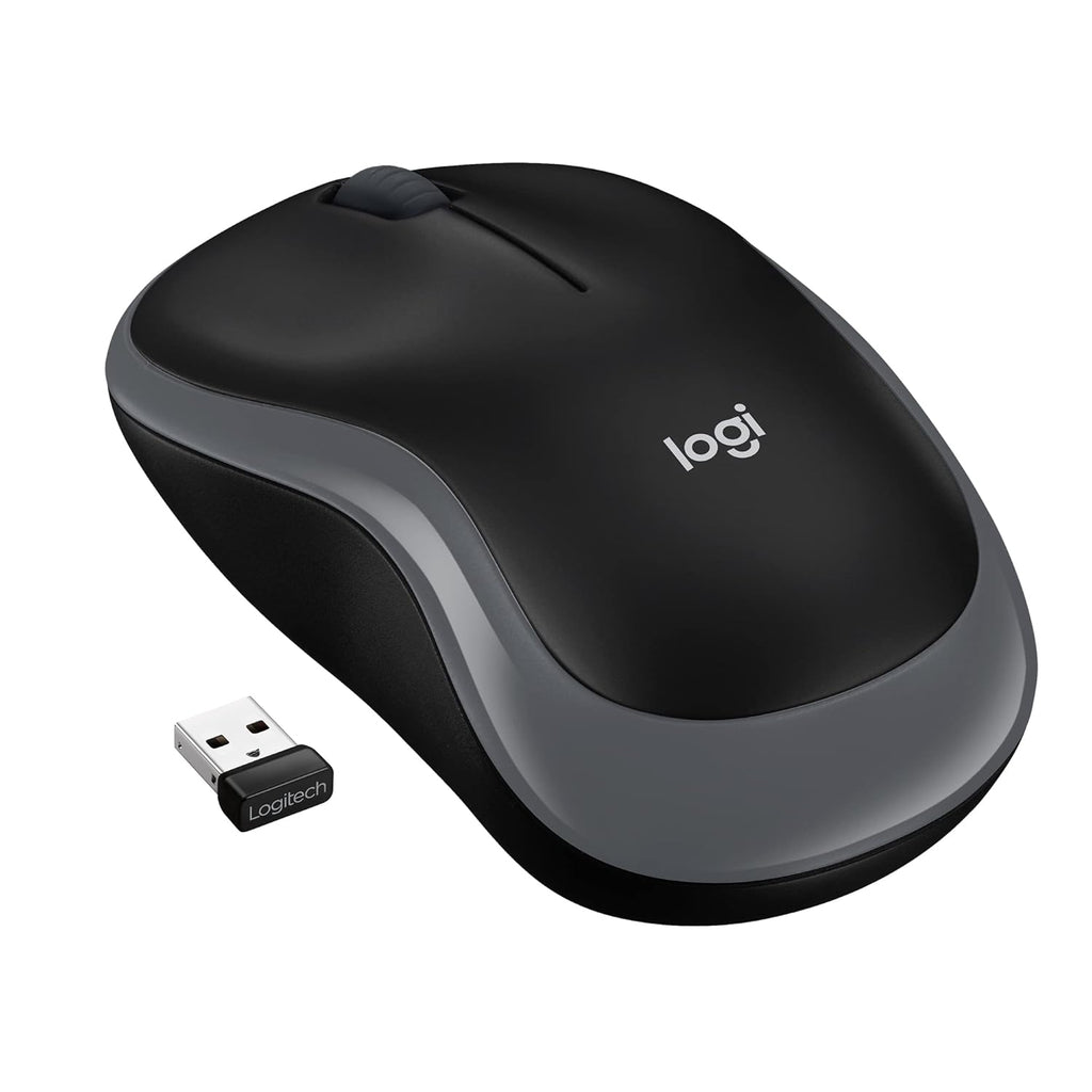LOGITECH WIRELESS MOUSE M185- GRAY – TechCure India