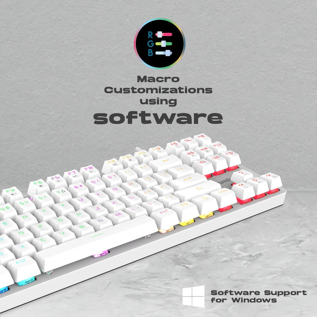 COSMIC BYTE CB-GK-37 FIREFLY (WHITE) GAMING KEYBOARD RGB RED SWITCH WHITE – TechCure India