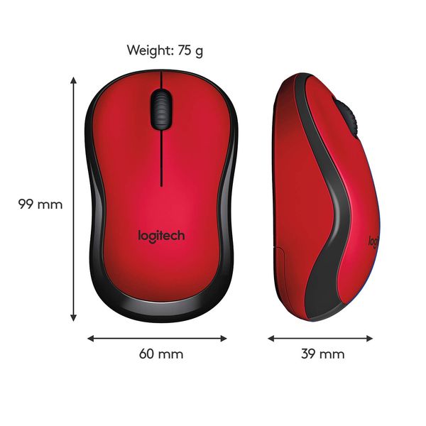 LOGITECH M221 Silent Wireless Ambidextrous Gaming Mouse ( 鈥?10-004884 ) ( 1000DPI / 3 Macro Button ) ( Red ) - 3
