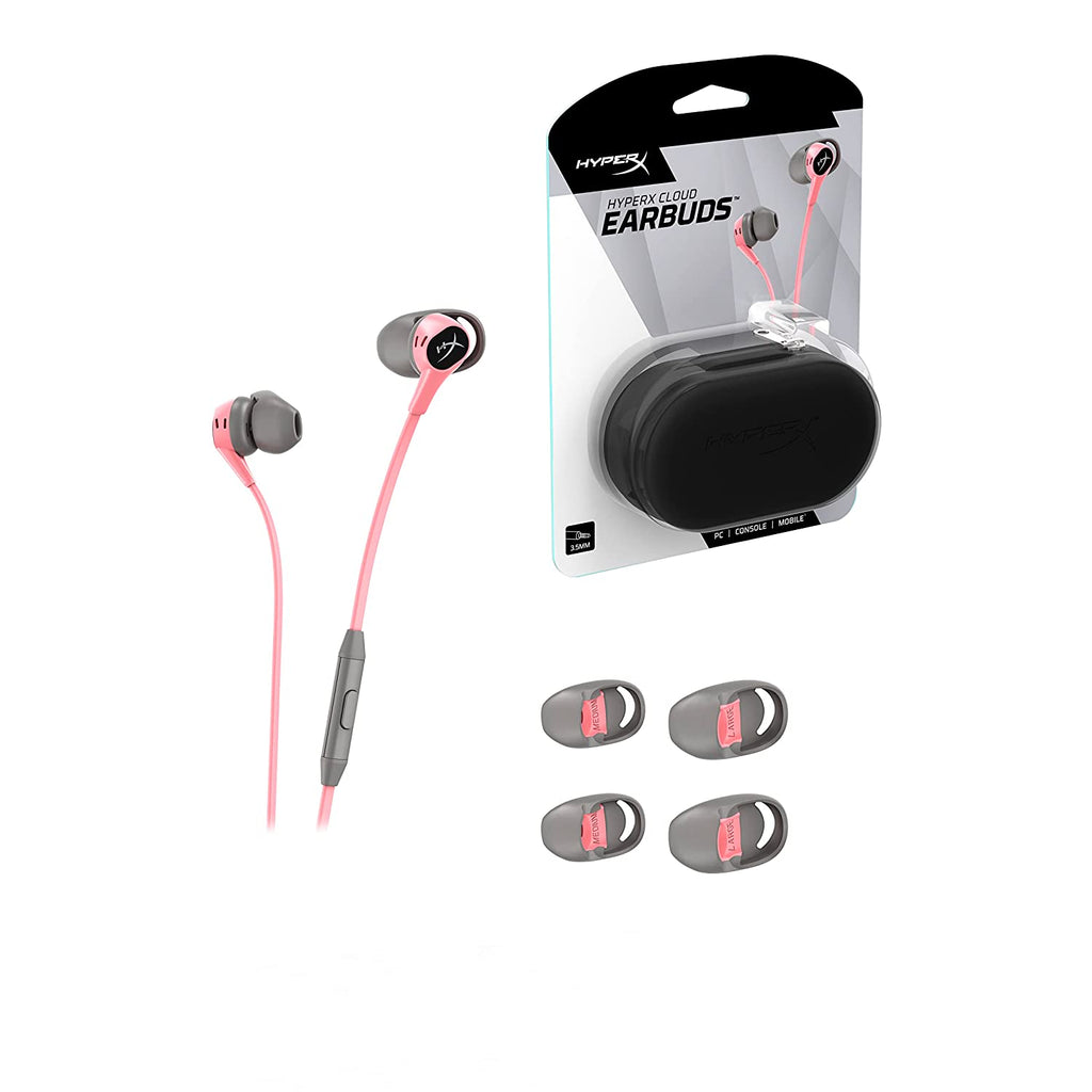 HYPERX Cloud Earbuds Gamine Earphones (Pink) - 4