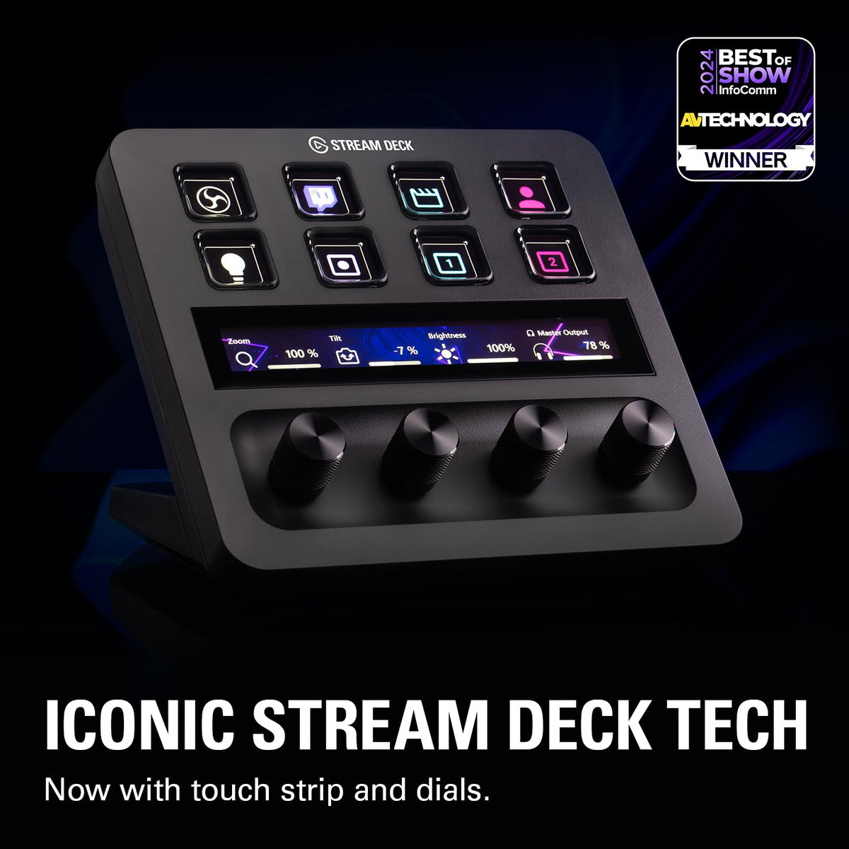 ELGATO STREAM DECK +,AUDIO MIXER,PRODUCTION CONSOLE AND STUDIO CONTROLLER AND FOR CONTENT CREATORS,STREAMING,GAMING 10GBD9901 – TechCure India