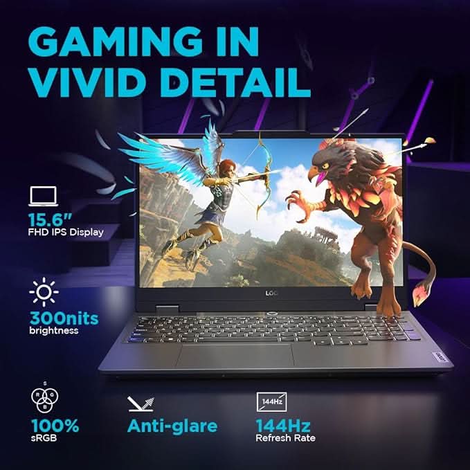 Lenovo LOQ AMD Ryzen 5 7235HS | NVIDIA RTX 3050A 4GB (16GB RAM/512GB SSD/144Hz Refresh Rate/15.6" (39.6cm)/Windows 11/Office Home 2024/3 Mon. Game Pass/Grey/2.4Kg), 83JC00LSIN AI Gaming Laptop – TechCure India