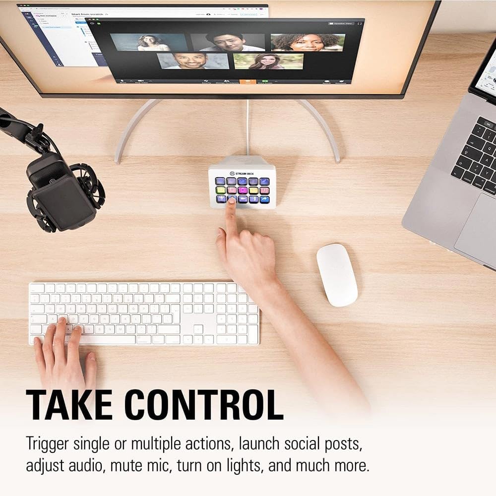ELGATO STREAM DECK MK2 - 15 CUSTOMIZABLE LCD KEYS WHITE 10GBA9911 – TechCure India