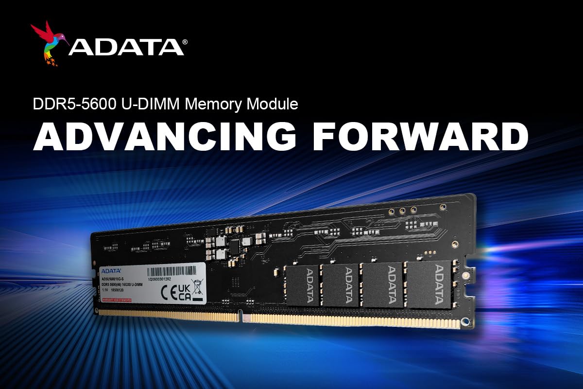 ADATA 16GB 5600MHZ U-DIMM DDR5 DESKTOP RAM - AD5U560016G-S – TechCure India