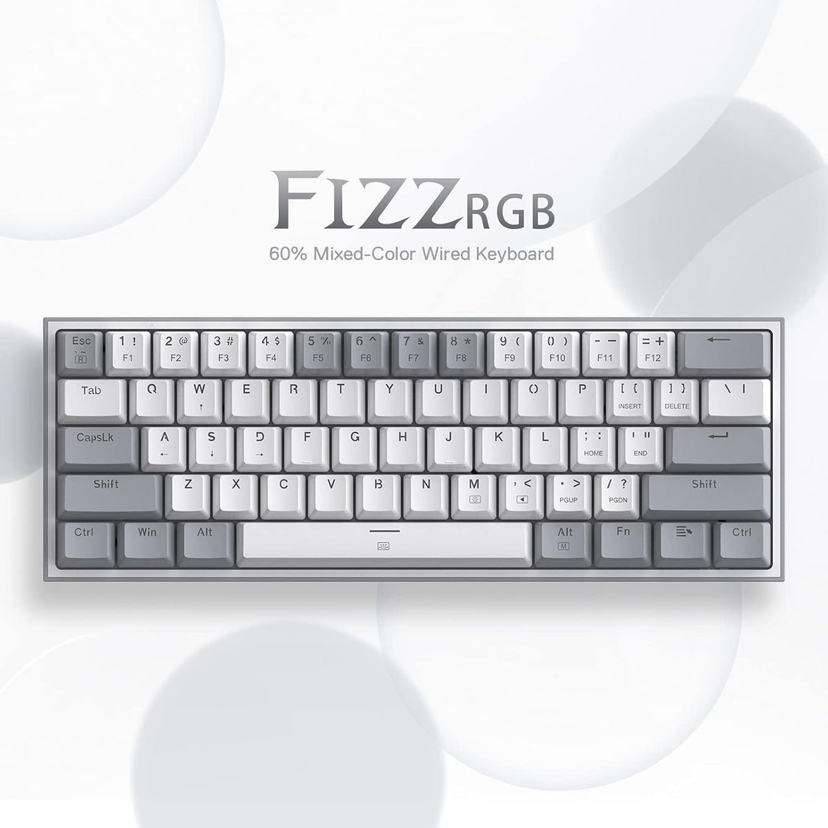 REDRAGON K617 FIZZ (BLACK) RGB RED SWICTH KEYBOARD BLACK – TechCure India