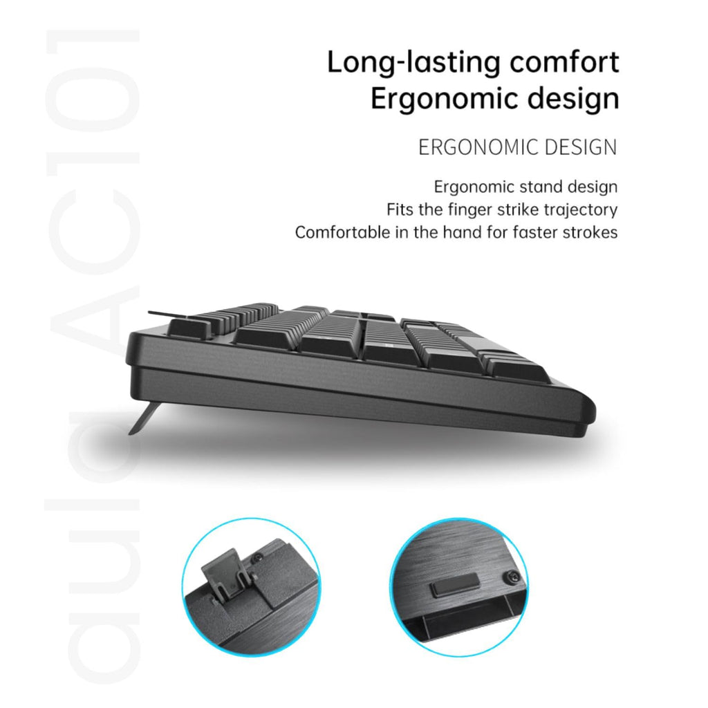 AULA AC101 WIRED KEYBOARD AND MOUSE COMBO | BLACK – TechCure India