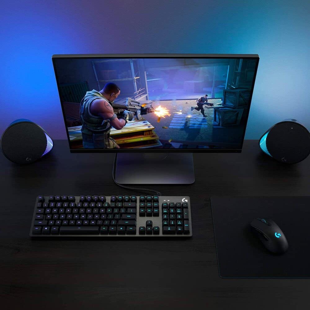 LOGITECH G 512 RGB BACKLIT MECHANICAL WIRED GAMING KEYBOARD WITH GX BLUE – TechCure India