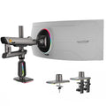 NB Ergonomic RGB Gaming Monitor Arm for 32–60 inch Flat, Curved and Ultrawide Monitors, up to 20 kg