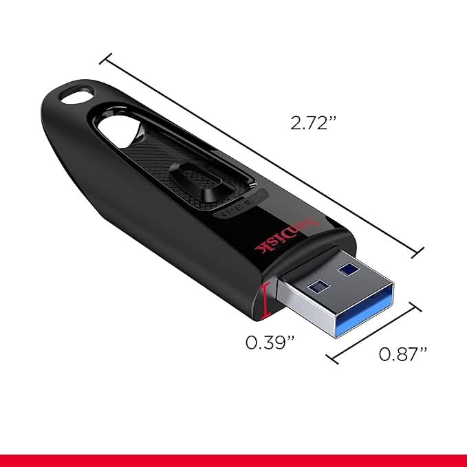 SanDisk Ultra 64GB, USB 3.0, Flash Pendrive Black – TechCure India