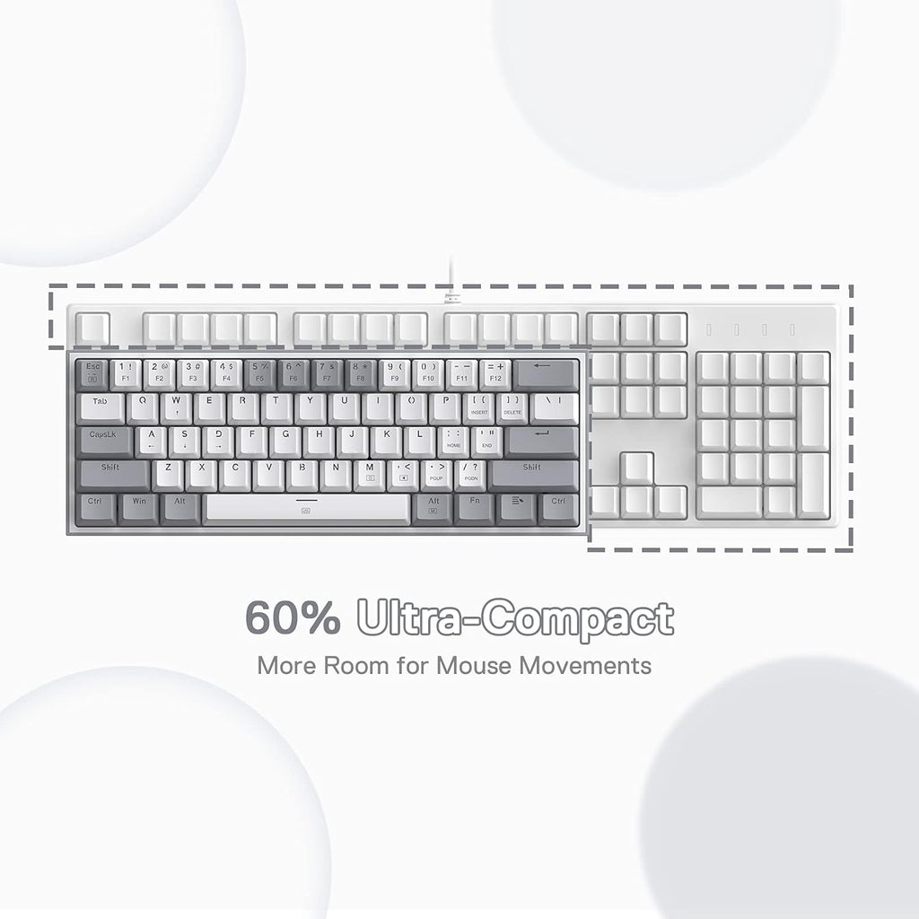 REDRAGON K617 FIZZ (BLACK) RGB RED SWICTH KEYBOARD BLACK – TechCure India