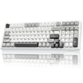 AULA F99 96% Wireless Mechanical Gaming Keyboard ( Graywood Switch ) ( Gray / White ) ( F99GrWW )