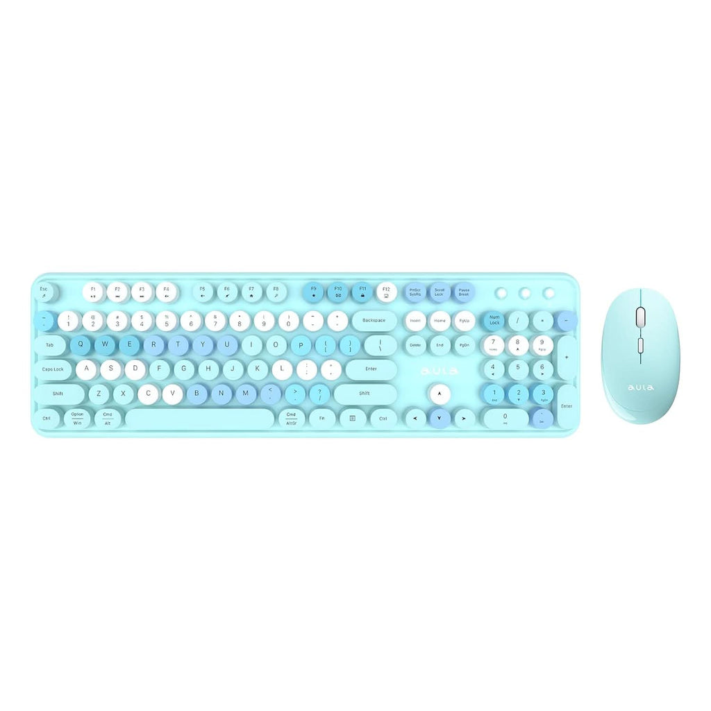 AULA AC306 WIRELESS KEYBOARD MIX BLUE – TechCure India