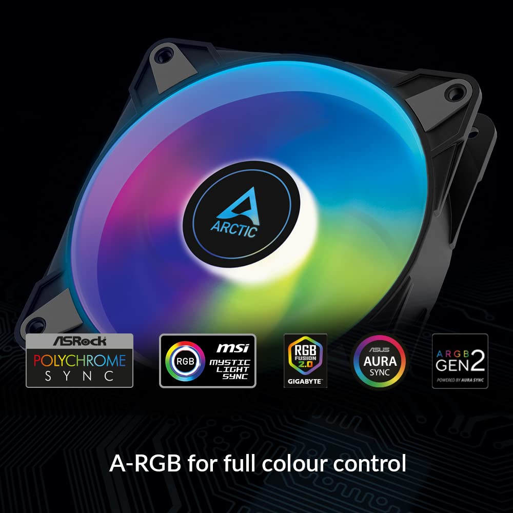 ARCTIC P14 PWM PST ARGB CASE SINGLE FAN - BLACK, ACFAN00239A – TechCure India