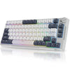ROYAL KLUDGE RK H81 75% Wireless Mechanical Gaming Keyboard ( White Night ) ( SkyCyan Switch )