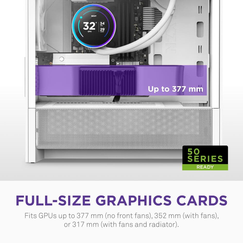 NZXT H3 FLOW (2025) MICRO-ATX MID-TOWER GAMING CABINET - WHITE (CC-H31FW-01) – TechCure India