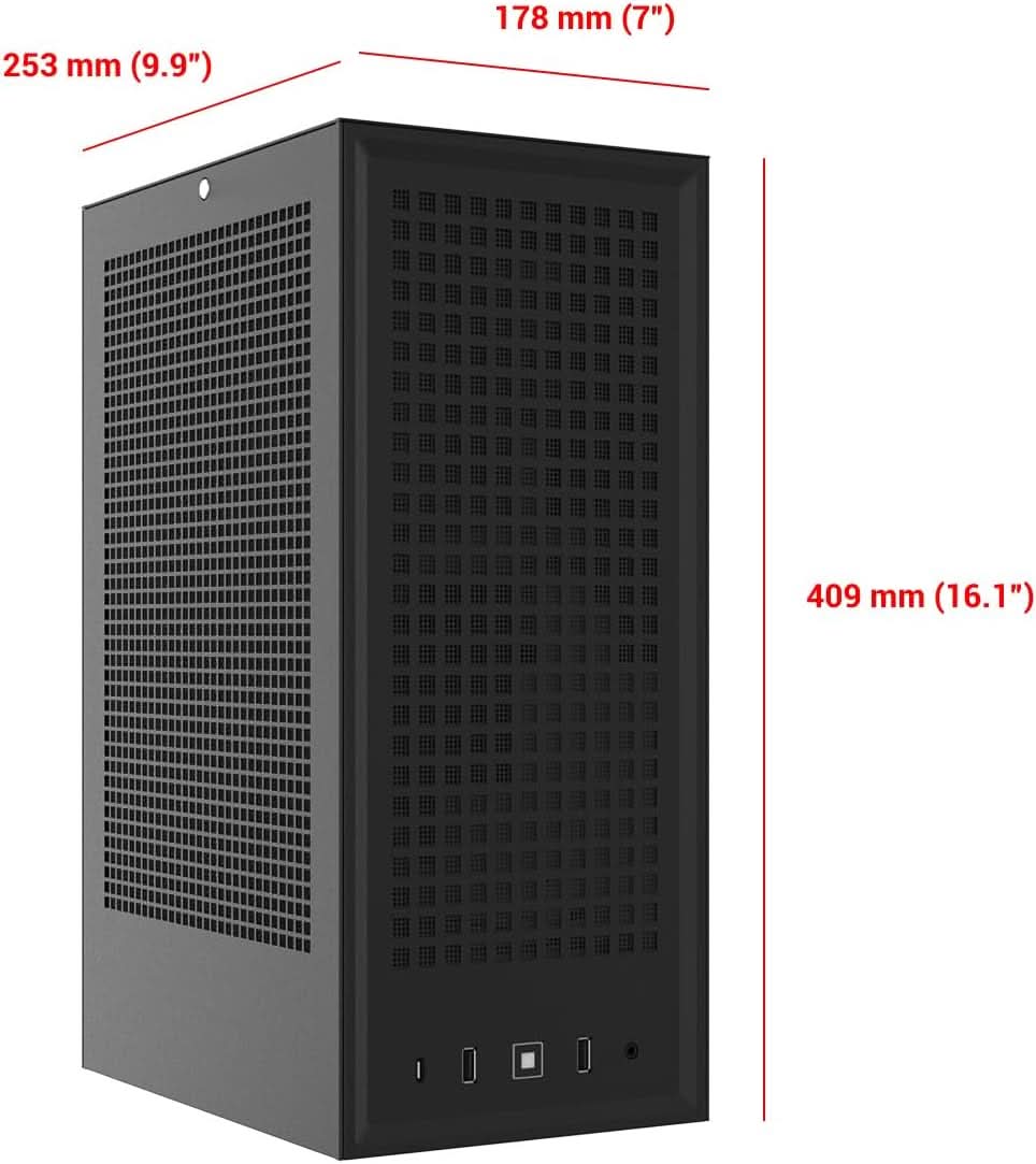 HYTE REVOLT 3 SMALL FORM FACTOR PREMIUM ITX COMPUTER GAMING CASE ONLY, METAL, BLACK CS-HYTE-REVOLT3-B – TechCure India