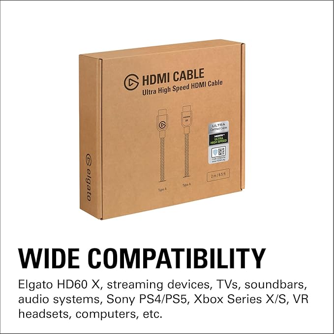 ELGATO ULTRA HIGH SPEED 2MTR HDMI CABLE (10CAK9901) – TechCure India