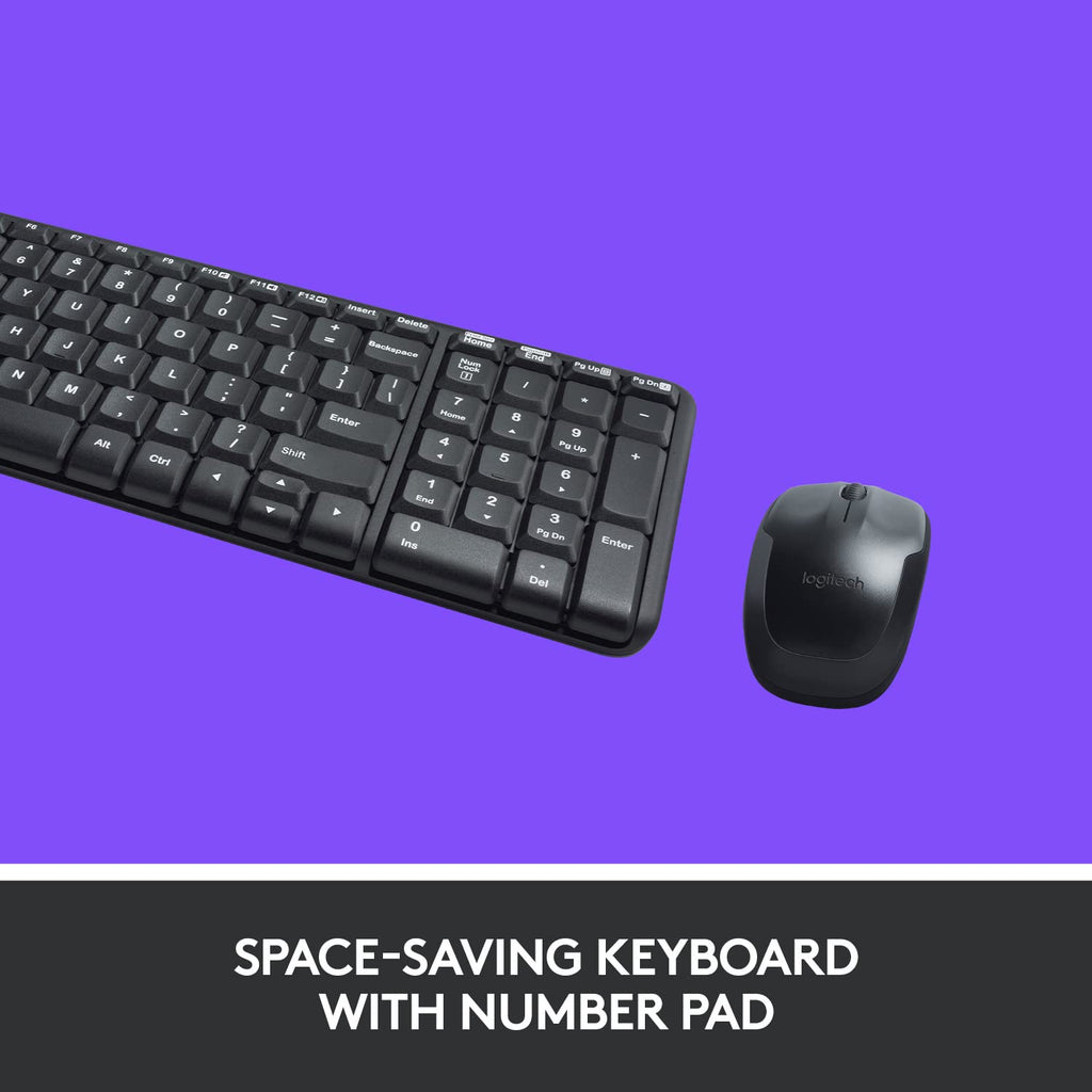 LOGITECH MK220 COMPACT WIRELESS KEYBOARD AND MOUSE COMBO – TechCure India