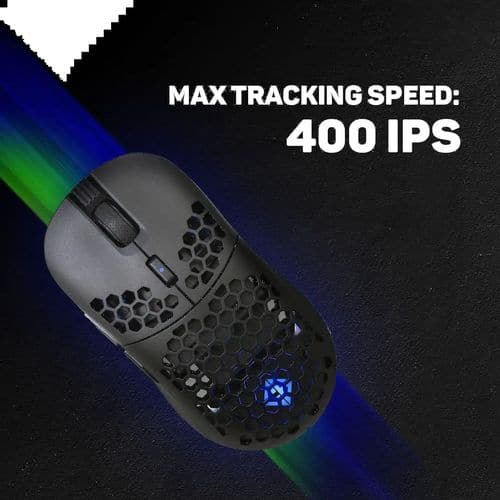COSMIC BYTE Kilonova 3370IC Pro X-Light Wireless Ambidextrous Gaming Mouse ( 2000DPI / 7 Macro Buttons ) ( Black ) - 4