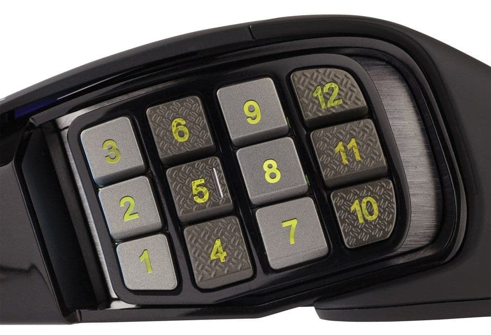 CORSAIR Scimitar Pro Wired Ergonomic RGB Gaming Mouse ( CH-9304011-NA ) ( 16000DPI / 17 Macro Buttons ) ( Yellow ) - 6