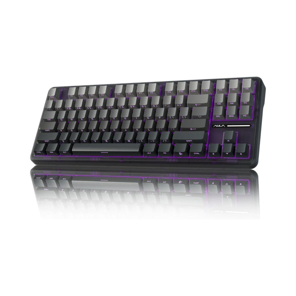 AULA F87 75% Mechanical Wireless Gaming Keyboard ( Gradient Grey ) ( Space Golden Switch ) ( F87GrC ) – TechCure India