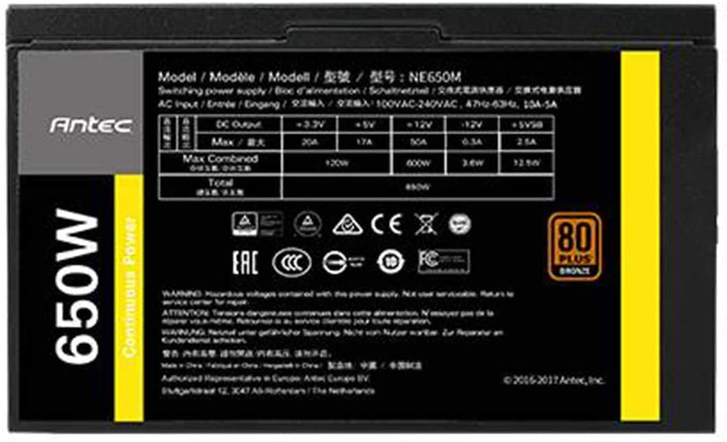 ANTEC NE650M 650W 80 + Bronze Semi Modular ATX 2.0 Power Supply - 3