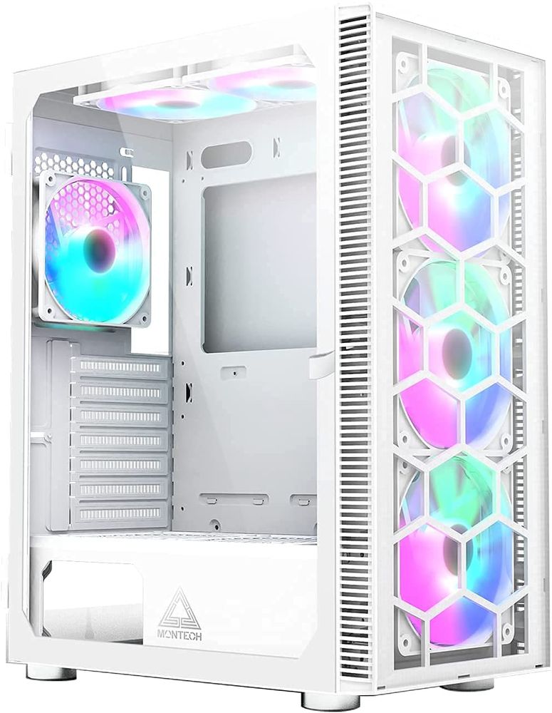 MONTECH X3 Glass RGB EATX Mid Tower Cabinet (White) - 2