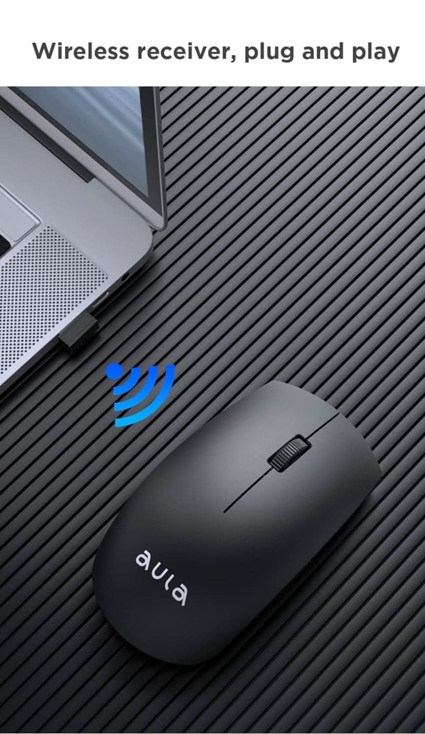 AULA WIRELESS COMPACT MOUSE (AM201, BLACK) – TechCure India