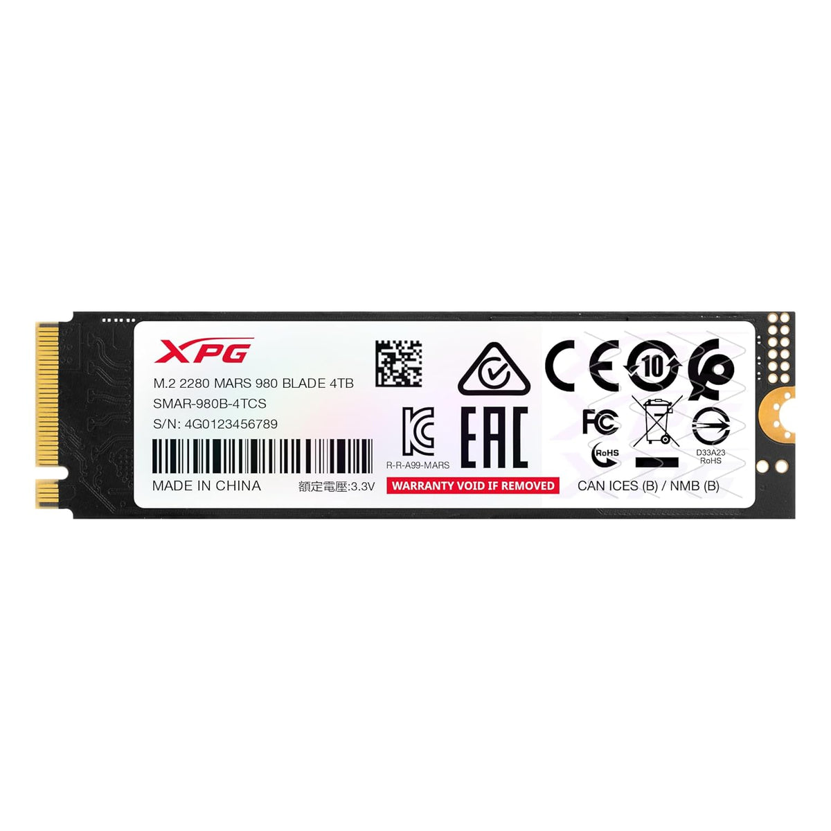 ADATA XPG Mars 980 Blade 1TB PCIe Gen5 x4 Up to 14000MB/s 3D NAND M.2 2280 Solid State Drive (SMAR-980B-1TCS) – TechCure India