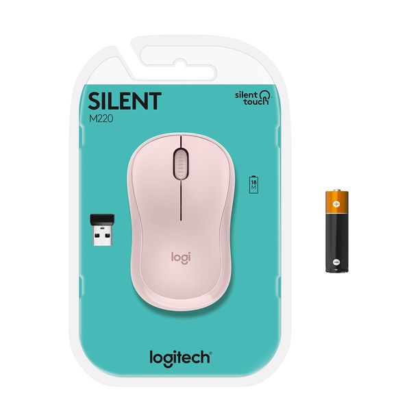 LOGITECH M221 Silent Wireless Ambidextrous Gaming Mouse ( M221 ) ( 1000DPI / 3 Macro Button ) ( Rose ) - 4
