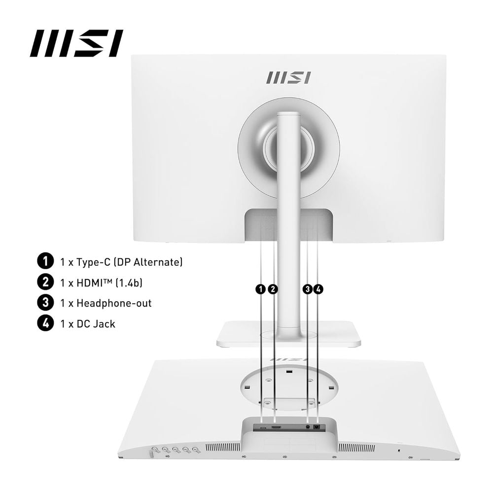 MSI Modern MD2412PW 24 Inch FHD 100Hz IPS Panel 114%SRGB 1MS IPS Adaptive Sync Business Monitor - 4