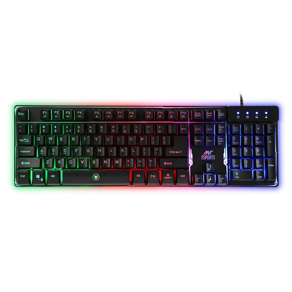 ANT ESPORTS MK700 PRO BACKLIT RAINBOW COLOR GAMING KEYBOARD – TechCure India
