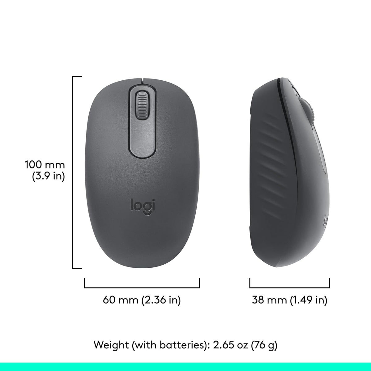 LOGITECH M196 BLUETOOTH WIRELESS MOUSE GRAPHITE – TechCure India