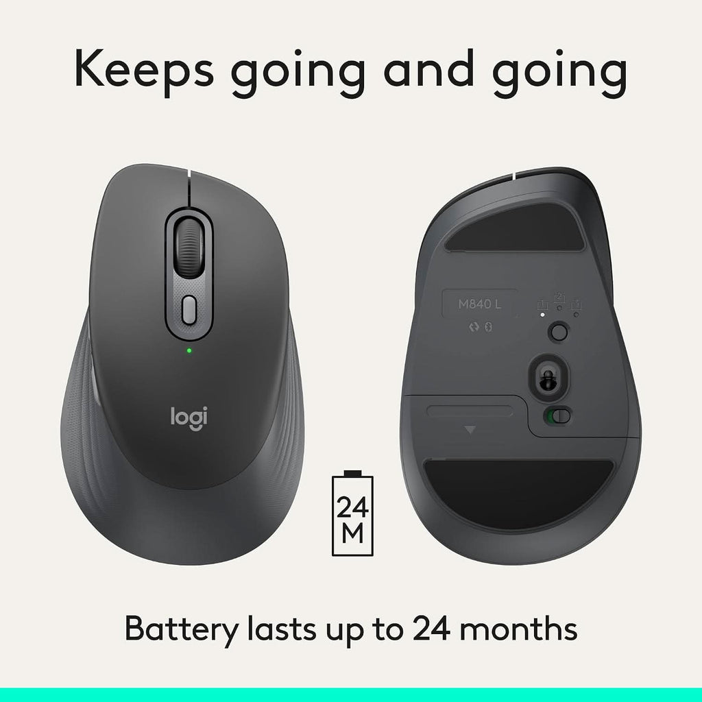Logitech Signature Comfort M840 L Wireless Mouse – TechCure India