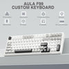 AULA F99 96% Wireless Mechanical Gaming Keyboard ( Graywood Switch ) ( Gray / White ) ( F99GrWW ) - 6