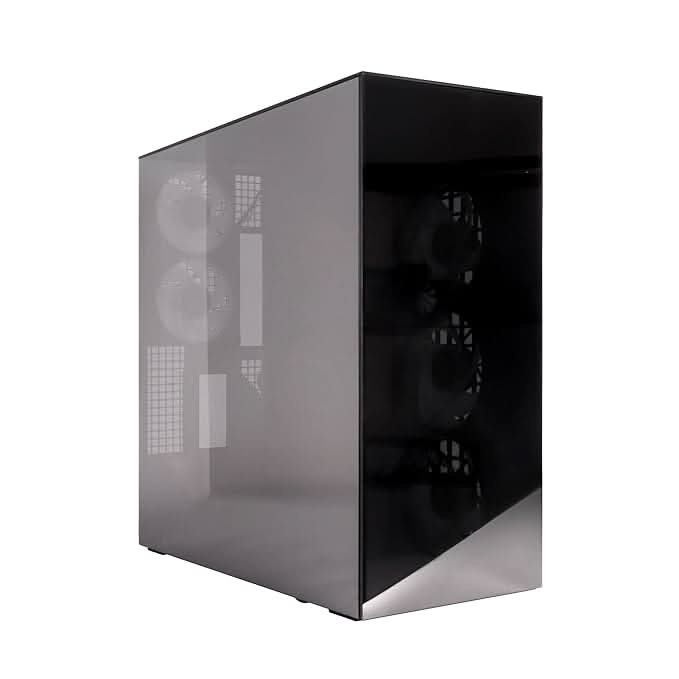 ARCTIC Xtender VG (Mirror Black) with Vertical GPU Mount Case – TechCure India
