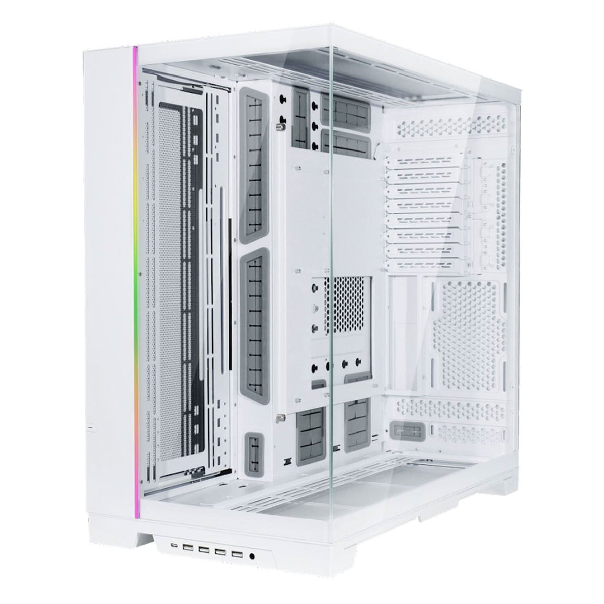 LIAN LI O11 DYNAMIC EVO XL FULL-TOWER GAMING CABINET - WHITE (G99.O11DEXL-W.IN) – TechCure India