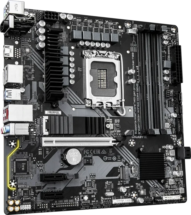 GIGABYTE B760M DS3H WIFI6E DDR4 GEN5 Motherboard, Intel B760, LGA1700, Wi-Fi 6E, 2.5GbE LAN, PCIe 5.0 – TechCure India