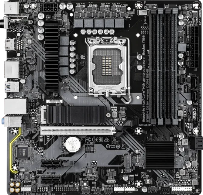 GIGABYTE B760M DS3H WIFI6E DDR4 GEN5 Motherboard, Intel B760, LGA1700, Wi-Fi 6E, 2.5GbE LAN, PCIe 5.0 – TechCure India