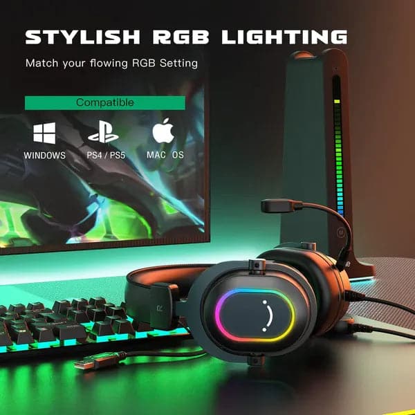 FIFINE H6 Wired 7.1 Surround Gaming Surround Gaming Headphone With Mic ( Black ) ( PC/PS4/PS5 ) - 3
