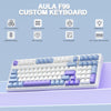 AULA F99 96% Wireless Mechanical Gaming Keyboard ( Graywood Switch ) ( White / Blue ) ( F99UWW ) - 6