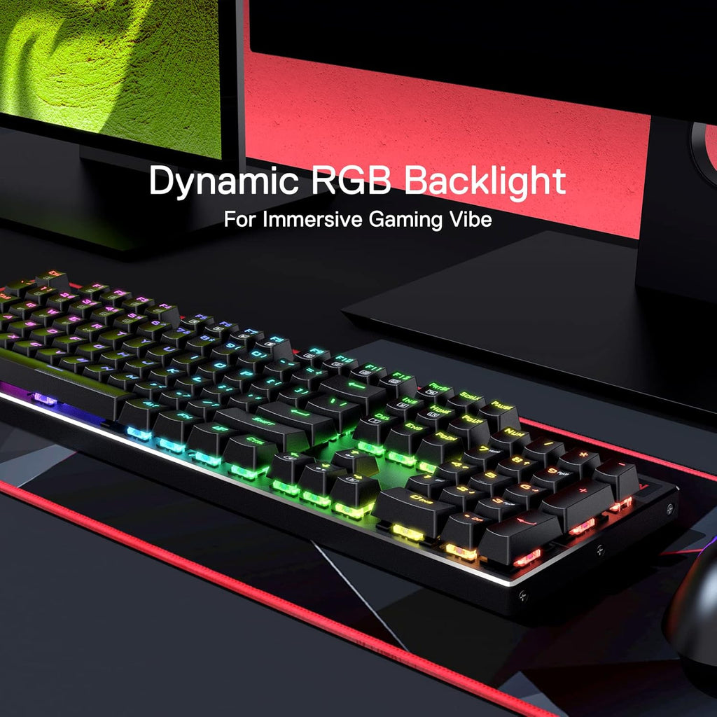 REDRAGON K556 DHARMA PRO (WIRED/WIRELESS/BT) RED SWITCH WIRELESS RGB KEYBOARD BLACK – TechCure India