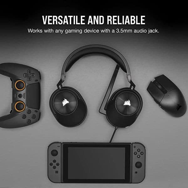 CORSAIR HS55 Wired 7.1 Surround Gaming Headphone With Mic ( Carbon ) ( PC/PS5/PS4/Xbox ) - 2